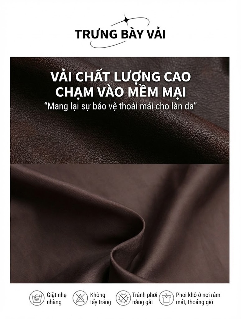Áo Khoác Da PU Nữ Kiểu Mô Tô Retro Dáng Ngắn Màu Đen, Nâu chi tiết 10