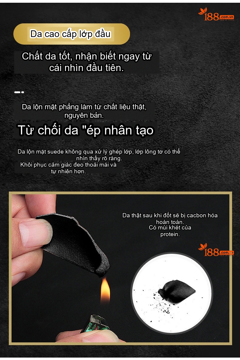 Áo Khoác Da Thật Nam Dáng Ngắn Da Cừu Sáp Dầu Lót Lông Chồn Cổ Bẻ Phong Cách Trẻ Trung Màu Nâu chi tiết 8