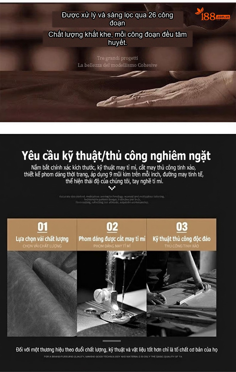 Áo Khoác Da Thật Nam Lót Lông Cổ Lông Thú Dày Dặn Giữ Ấm Màu Đen, Nâu chi tiết 3