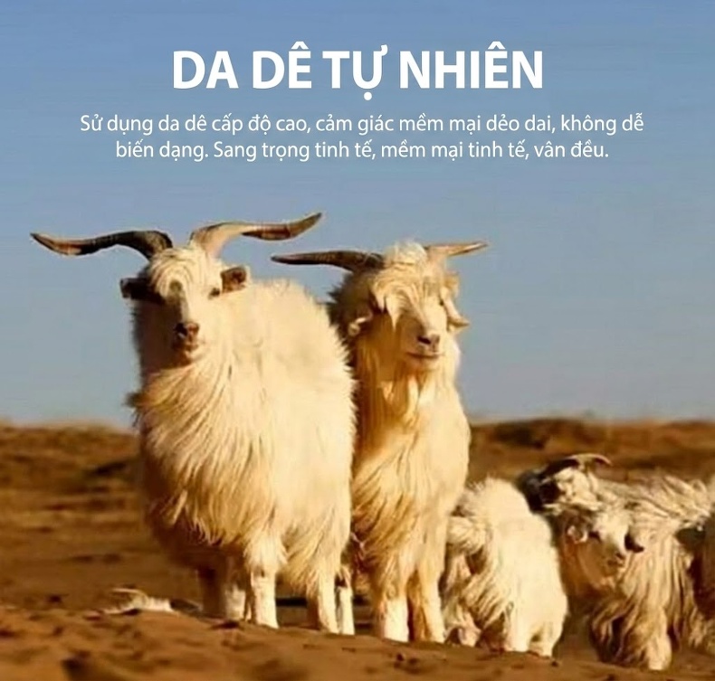 Áo Khoác Da Thật Nam Lót Lông Cừu Cổ Lông Chồn Có Thể Tháo Rời Màu Đen chi tiết 2