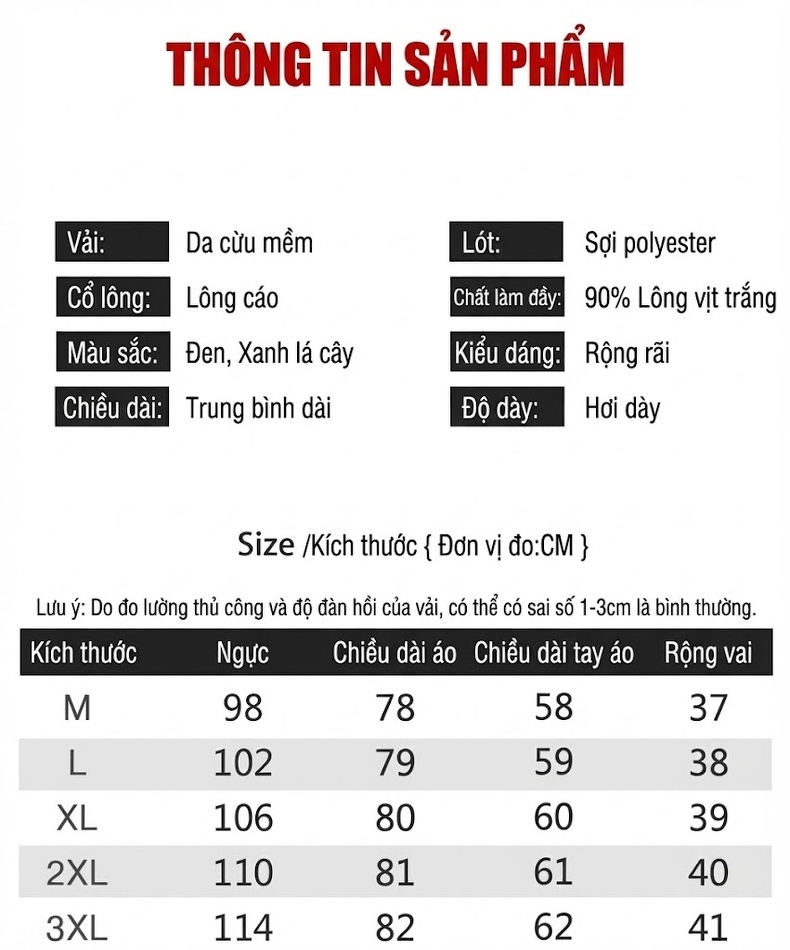 Áo Khoác Da Thật Nữ Da Cừu Dáng Dài Vừa Có Mũ Lông Thú Màu Đen, Xanh chi tiết 6