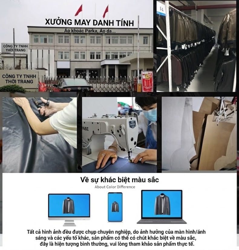 Áo Khoác Da Thật Nữ Da Cừu Dáng Ngắn Màu Đỏ Rượu Vang chi tiết 9