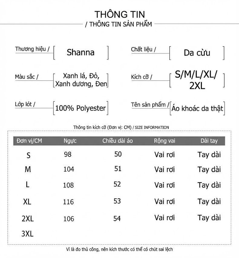 Áo Khoác Da Thật Nữ Dáng Ngắn Rộng Mẫu Mới Thu Đông Phong Cách Biker Màu Đen, Xanh Lá, Đỏ, Xanh Navy chi tiết 3