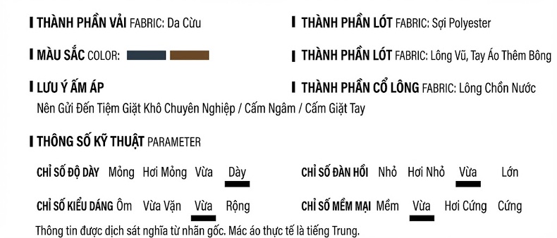 Áo Khoác Da Thật Nữ Lông Chồn Cổ Da Cừu Có Dây Đai Màu Xanh chi tiết 8