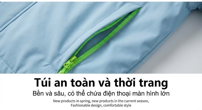 Áo Khoác Dù Có Mũ Trùm Đầu Unisex Màu Tím, Cam, Xanh Dương, Xám... chi tiết 25