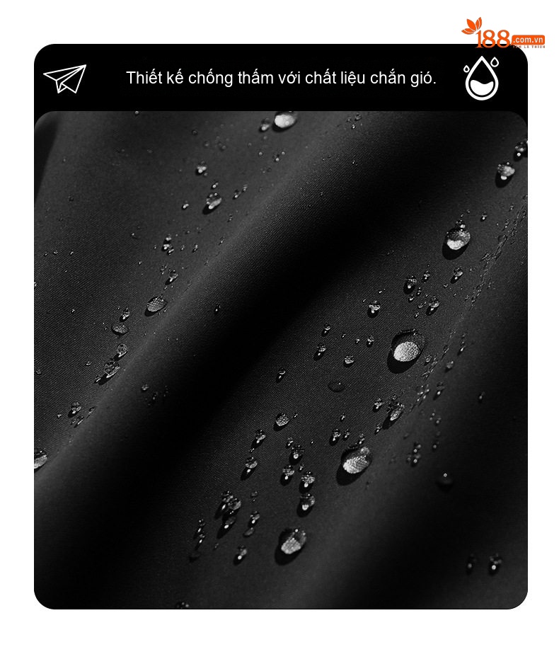 Áo Khoác Dù Có Mũ Trùm Đầu Unisex Màu Tím, Cam, Xanh Dương, Xám... chi tiết 8