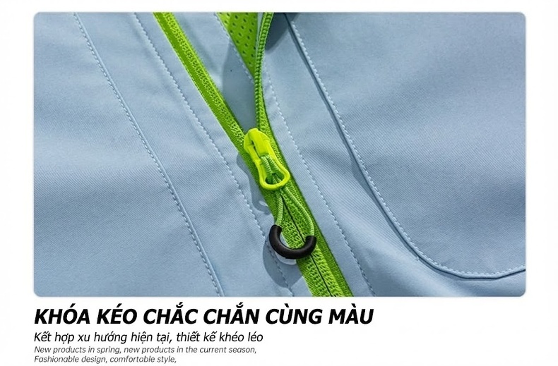 Áo Khoác Dù Có Mũ Trùm Đầu Unisex Màu Tím, Cam, Xanh Dương, Xám... chi tiết 28