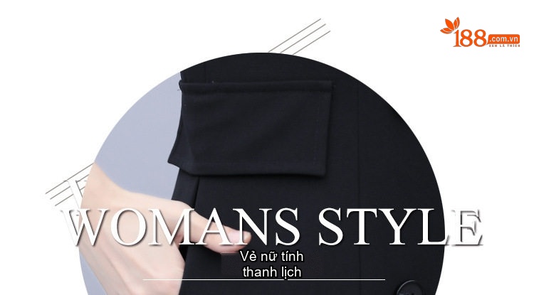 Áo Khoác Gile Dáng Dài Nữ Thu Đông Phong Cách Hàn Quốc Màu Đen chi tiết 6
