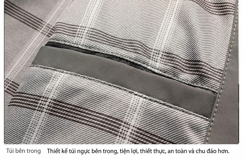 Áo Khoác Gió Nam Có Mũ Tháo Rời Phong Cách Doanh Nhân Màu Xanh Navy, Be, Đen chi tiết 16