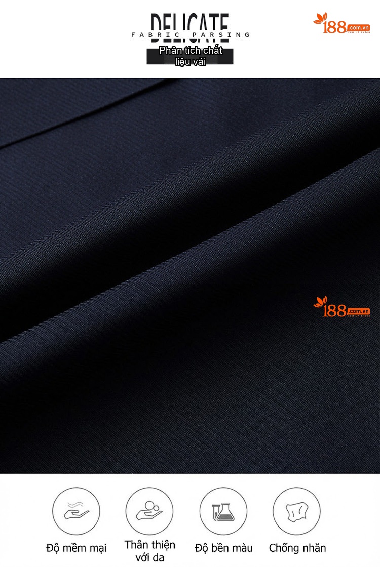 Áo Khoác Gió Nam Dáng Dài Vừa Cổ Bẻ Kiểu Áo Vest Không Nhăn Màu Xanh Navy, Xám chi tiết 3