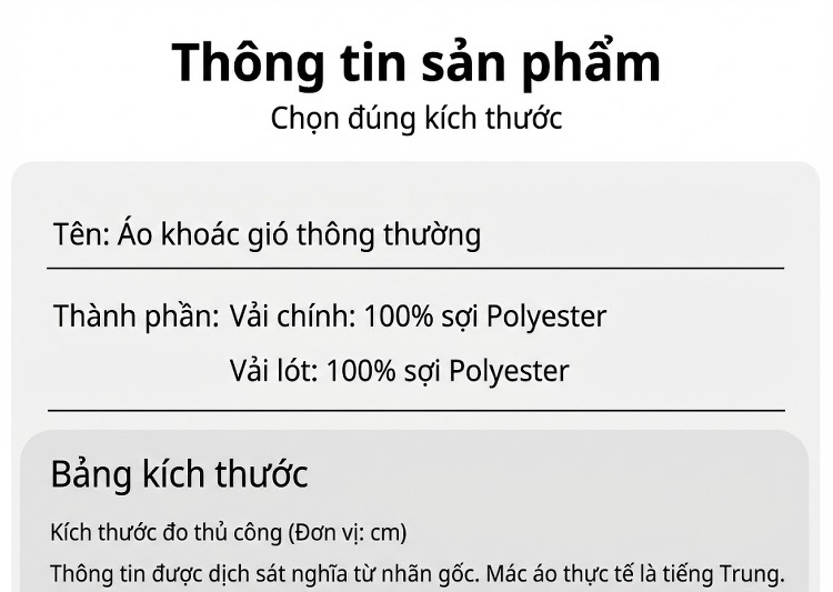Áo Khoác Gió Nam Dáng Dài Vừa Vặn Cổ Bẻ Một Hàng Nút Màu Đen, Xanh Navy chi tiết 10