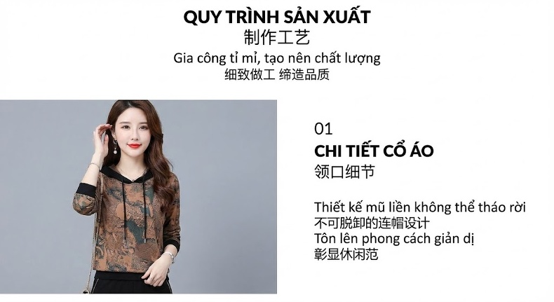 Áo Khoác Gió Nữ Dáng Dài Có Mũ Trùm Đầu Phong Cách Hàn Quốc Màu Be, Xanh Olive chi tiết 4