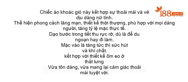 Áo Khoác Gió Nữ Dáng Dài Vừa Phong Cách Thu Đông Màu Đỏ Rượu, Kem, Đen chi tiết 3