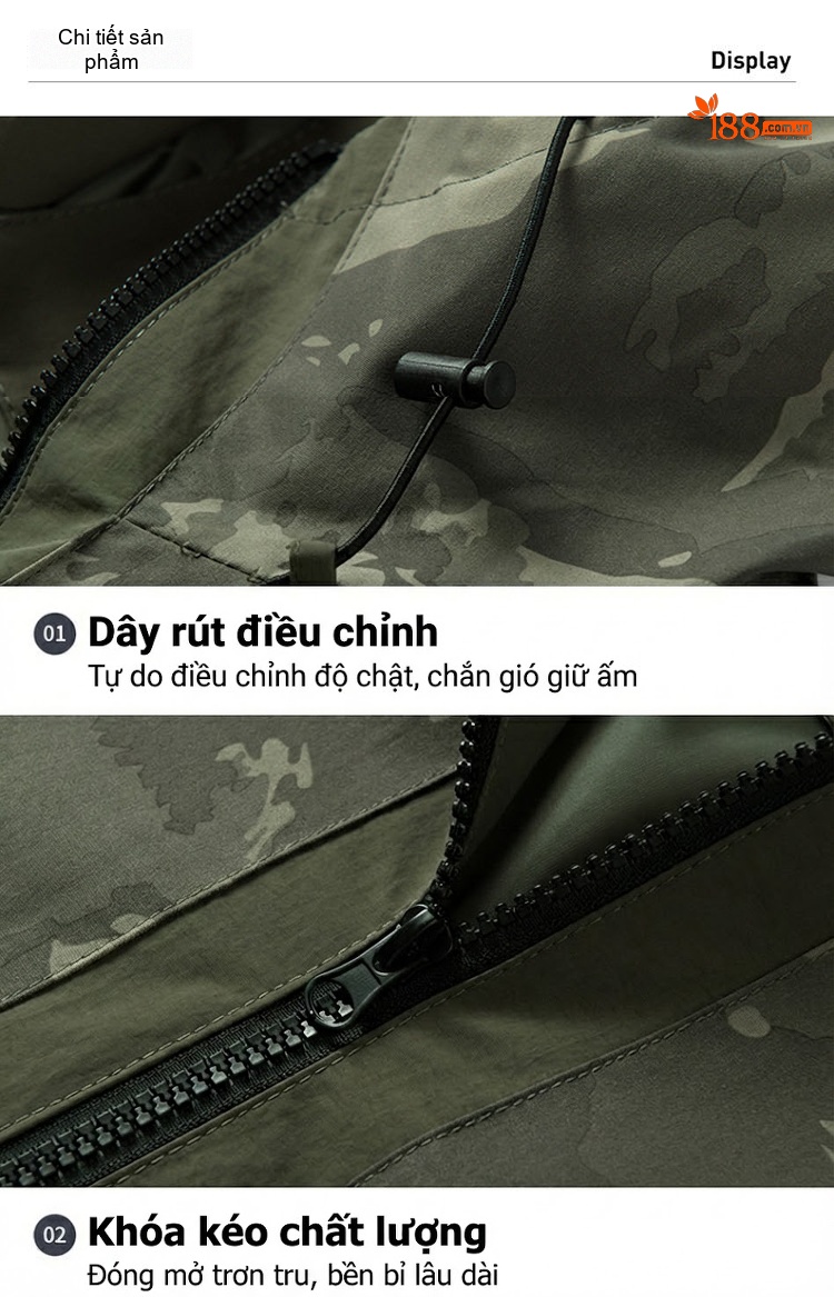 Áo Khoác Hoodie Nam Công Sở Phong Cách Rằn Ri Dáng Rộng chi tiết 13