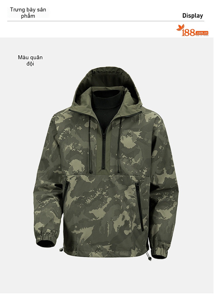 Áo Khoác Hoodie Nam Công Sở Phong Cách Rằn Ri Dáng Rộng chi tiết 10