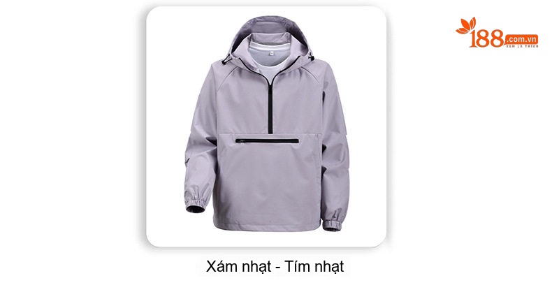 Áo Khoác Hoodie Nam Túi Hộp Dáng Rộng Màu Be, Đen, Xám, Tím... chi tiết 7