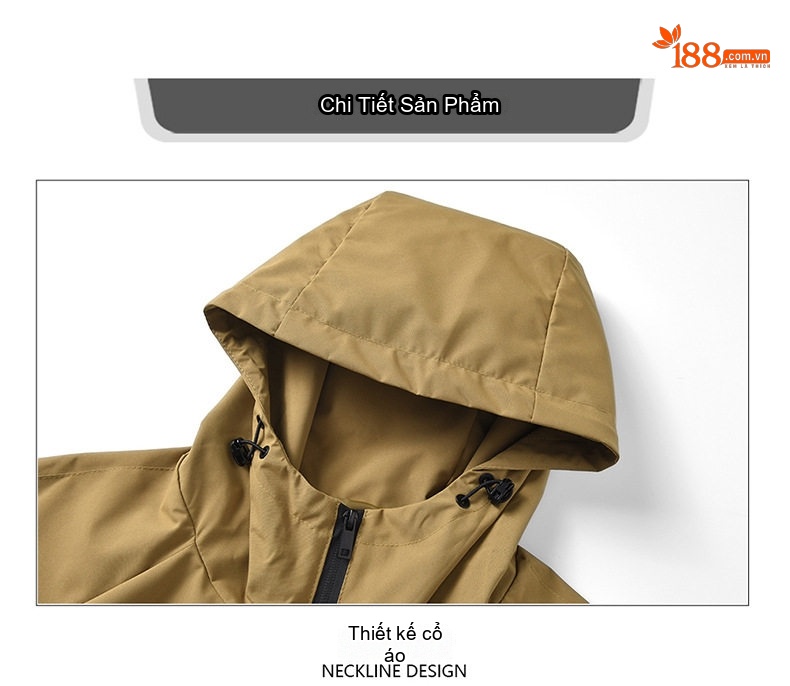 Áo Khoác Hoodie Nam Túi Hộp Dáng Rộng Màu Be, Đen, Xám, Tím... chi tiết 27