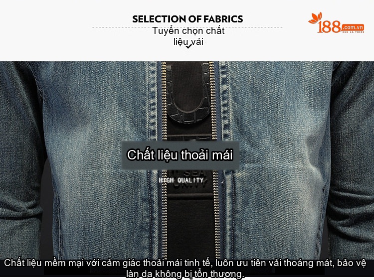 Áo Khoác Jean Nam Thêu Họa Tiết Bò Sát Phong Cách Retro chi tiết 3