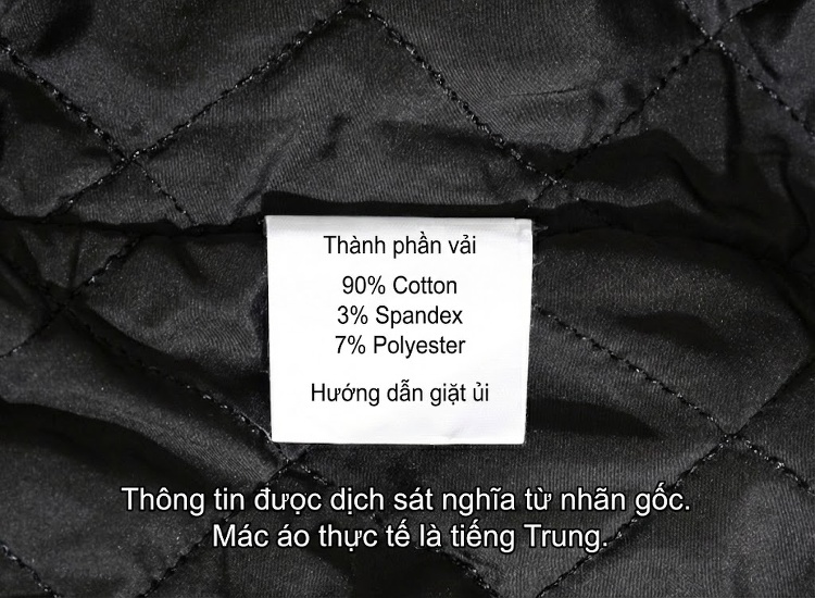 Áo Khoác Jeans Nam Dáng Ngắn Lót Bông Dày Dặn Màu Đen chi tiết 5