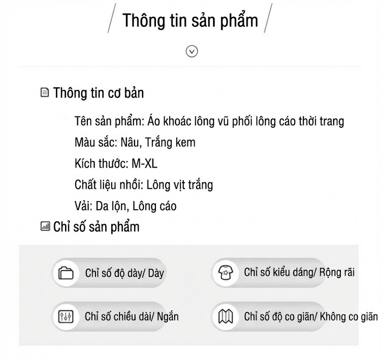 Áo Khoác Lông Cáo Da Lộn Lót Lông Vũ Nữ Thiết Kế Sang Trọng Màu Trắng, Nâu chi tiết 20
