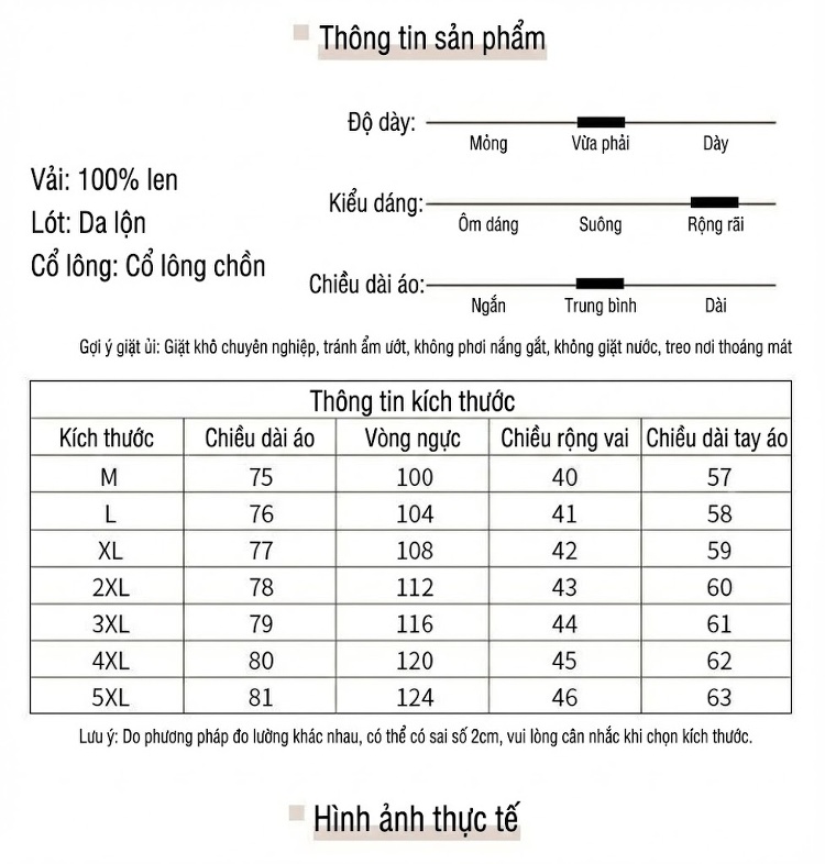 Áo Khoác Lông Cừu Dáng Dài Cổ Lông Chồn Cho Mẹ Trung Niên Màu Đỏ, Đen, Hồng, Nâu chi tiết 5