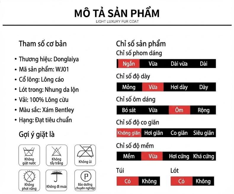 Áo khoác lông cừu liền da cừu dáng ngắn cổ lông cáo có mũ chi tiết 6