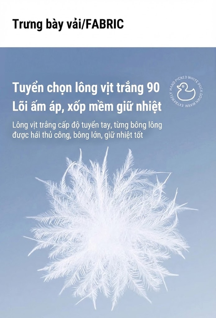 Áo Khoác Lông Vũ Nữ Dáng Ngắn Chất Liệu Nỉ Cao Cấp Màu Xám chi tiết 9