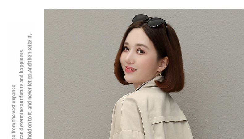 Áo Khoác Lửng Nữ Phong Cách Hàn Quốc Dáng Rộng Màu Nâu, Xanh, Kem chi tiết 23