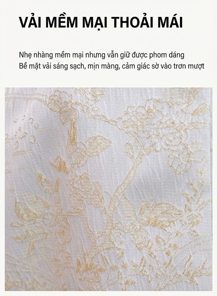 Áo Khoác Lửng Nữ Phong Cách Trung Hoa Thêu Hoa Nhỏ Nhắn chi tiết 9