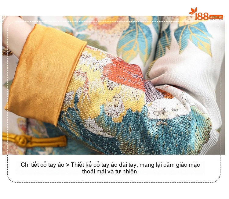 Áo Khoác Lửng Nữ Thêu Họa Tiết Phong Cách Trung Hoa, Áo Mã Giáp Nữ, Đầm Hai Dây Chữ A Cạp Cao Tôn Dáng Màu Đen chi tiết 6