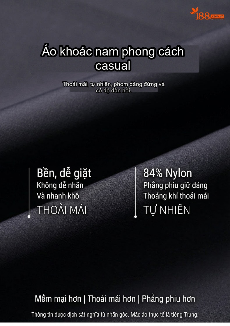 Áo Khoác Nam Cổ Bẻ Khóa Kéo Kiểu Công Sở Phong Cách Doanh Nhân Màu Đen, Nâu chi tiết 1