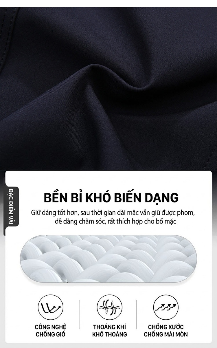 Áo Khoác Nam Cổ Bẻ Khuy Bấm Dáng Rộng Phong Cách Doanh Nhân Màu Nâu, Xanh Navy, Đỏ chi tiết 1
