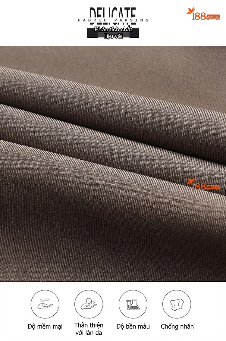 Áo Khoác Nam Cổ Trụ Khóa Kéo Vải Cotton Mỏng Nhẹ Màu Nâu, Xanh Navy, Đen, Xám chi tiết 3