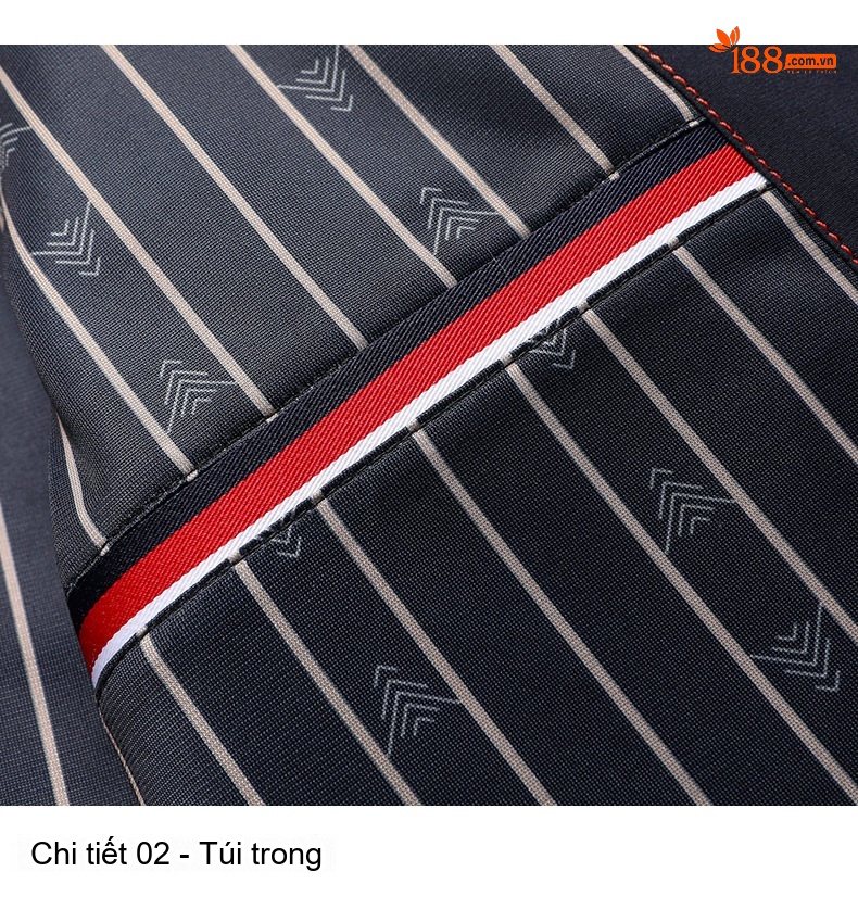 Áo Khoác Nam Cổ Trụ Mỏng Nhẹ Chống Nhăn Màu Xanh Đen chi tiết 15