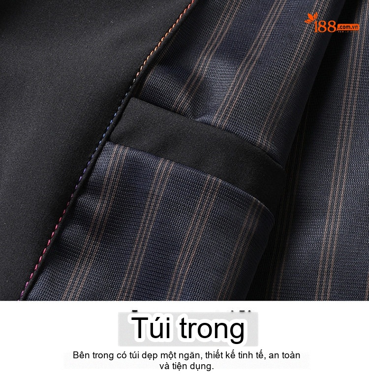 Áo Khoác Nam Cổ Trụ Trung Niên Phong Cách Lịch Lãm Màu Đỏ, Đen, Xanh Navy chi tiết 22