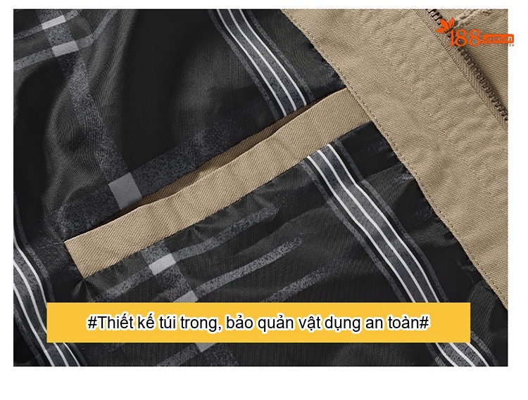 Áo Khoác Nam Cotton Mỏng Dáng Ôm Có Mũ Trùm Đầu Phong Cách Âu Mỹ Màu Nâu, Đen, Xanh Lá, Kem chi tiết 15