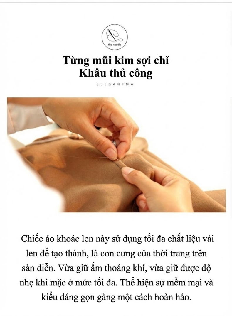 Áo Khoác Nam Dạ Hai Mặt Lót Lông Vũ Cúc Đôi Màu Nâu, Xanh Navy chi tiết 3