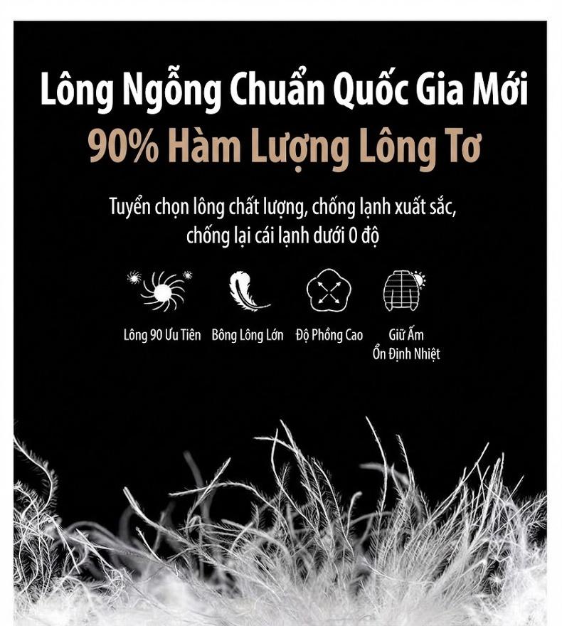 Áo Khoác Nam Dáng Dài 100% Lông Cừu Hai Mặt Thủ Công, Lớp Lót Lông Vũ Ngỗng Tháo Rời Màu Nâu, Đen, Xám chi tiết 7