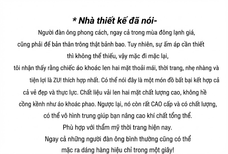 Áo Khoác Nam Dáng Dài Hai Mặt Lông Cừu Lót Lông Vũ Có Khăn Quàng Cổ Màu Đen, Nâu, Xám chi tiết 3