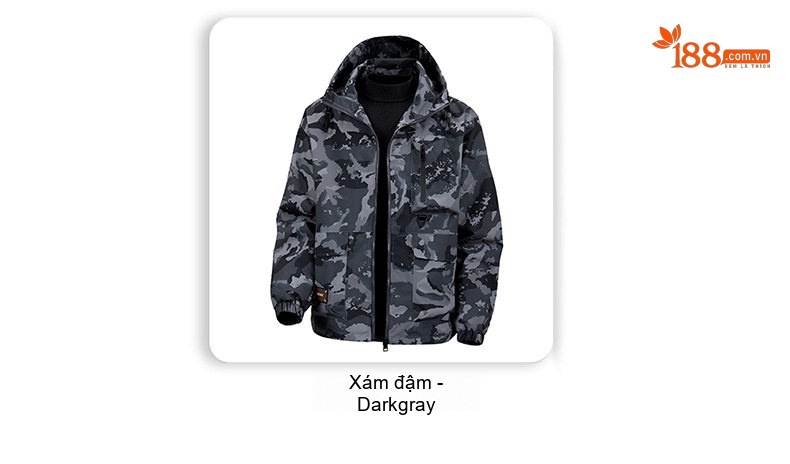 Áo Khoác Nam Dáng Suông Có Mũ Trùm Đầu Họa Tiết Rằn Ri Phong Cách Casual chi tiết 7
