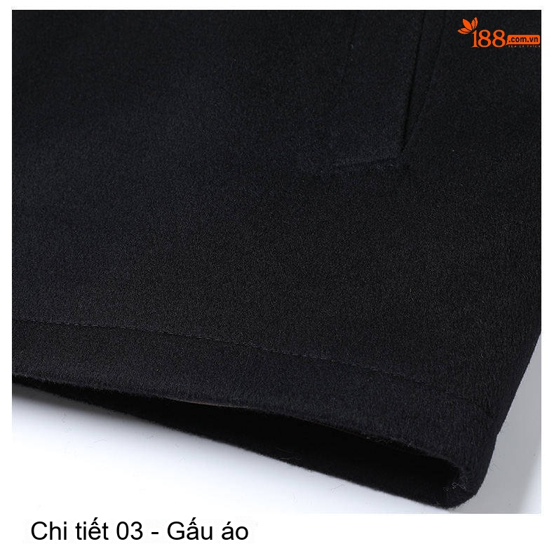 Áo Khoác Nam Hai Mặt Lót Lông Vũ Cổ Bẻ Phong Cách Doanh Nhân Màu Đen chi tiết 16