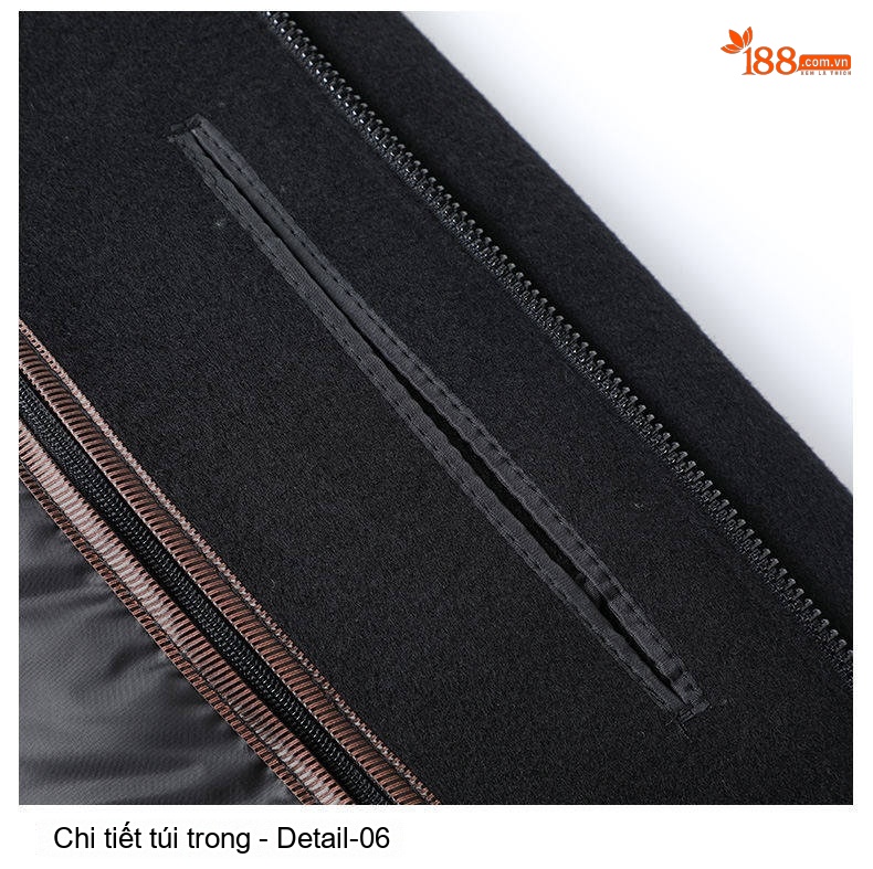 Áo Khoác Nam Hai Mặt Lót Lông Vũ Cổ Bẻ Phong Cách Doanh Nhân Màu Đen chi tiết 19