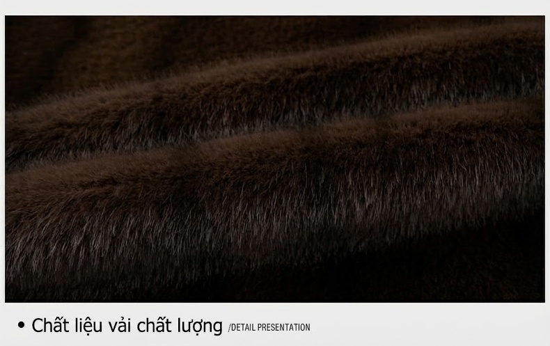 Áo Khoác Nam Kim貂绒 Dáng Vest Trung Dài Màu Nâu Đậm chi tiết 24