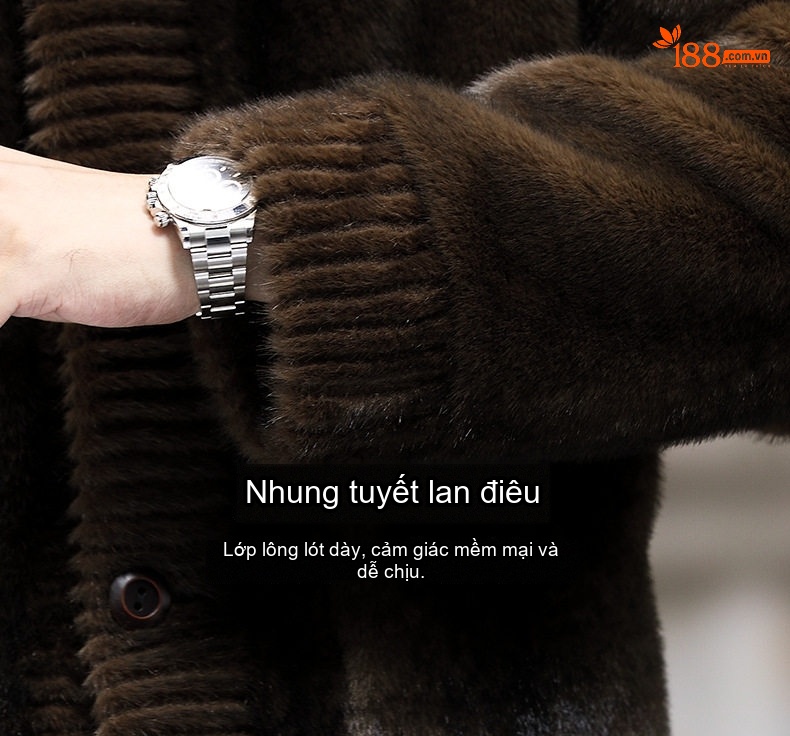 Áo Khoác Nam Kim貂绒 Lót Nỉ Có Mũ Trùm Đầu Dáng Ngắn Màu Nâu, Be chi tiết 4