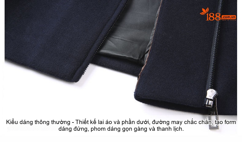Áo Khoác Nam Lông Cừu Dáng Rộng Cổ Bẻ Khóa Kéo Màu Đen, Xanh Navy chi tiết 28
