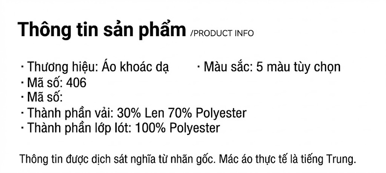 Áo Khoác Nam Lông Cừu Hai Cổ Áo Thời Trang Thu Đông Màu Nâu, Xanh Navy, Xám, Đen chi tiết 11