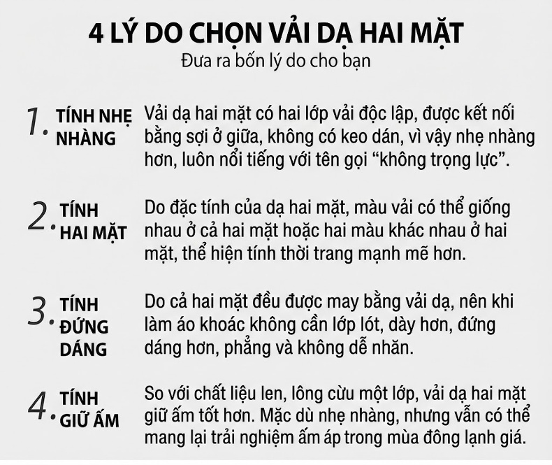Áo Khoác Nam Lông Vũ Lót Lông Cừu Non Dệt Thoi Hai Mặt Màu Xám chi tiết 12