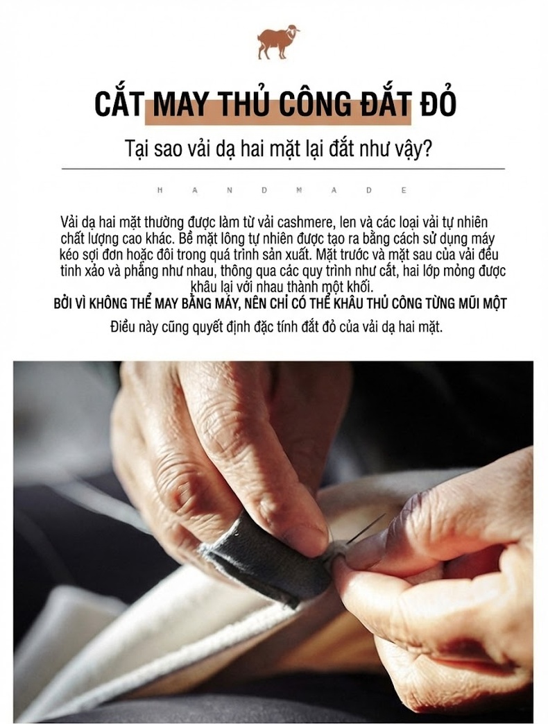 Áo Khoác Nam Lông Vũ Lót Lông Cừu Non Dệt Thoi Hai Mặt Màu Xám chi tiết 15