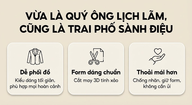 Áo Khoác Nam Lót Lông Cừu Dày Dặn Cổ Trụ Khóa Kéo Phong Cách Công Sở Màu Đen, Xanh Navy chi tiết 2