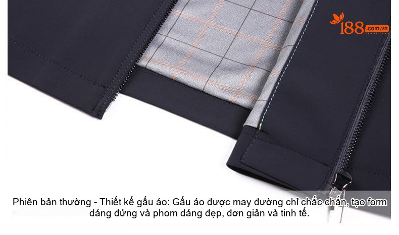 Áo Khoác Nam Milk Silk (Sợi Sữa) Dáng Suông Chống Nhăn Phong Cách Công Sở Màu Đen chi tiết 25